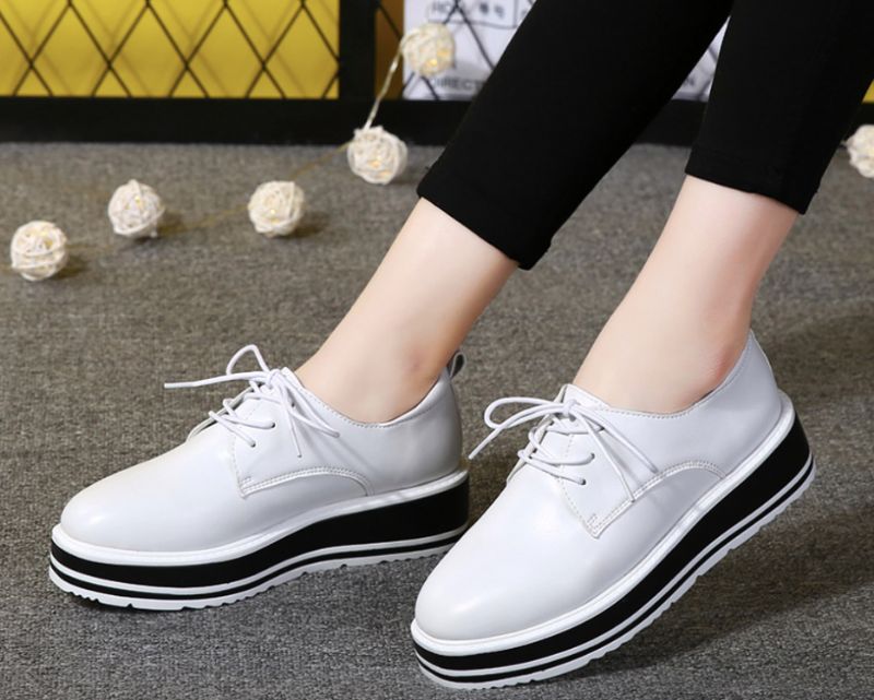 Nastia Damskie Buty Typu Oxford - Olej