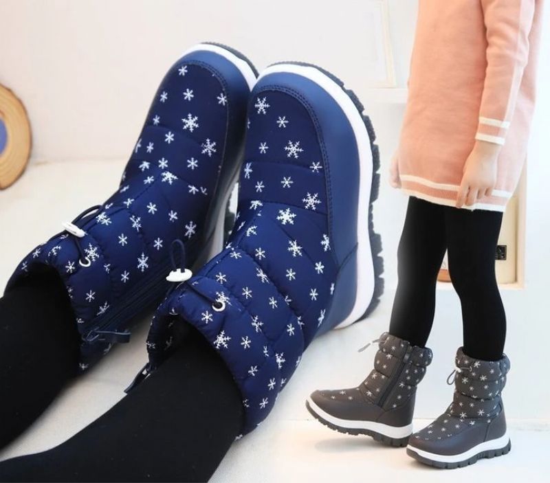 Natasha Dziewczęce Buty Śnieżne - Czarny Futro