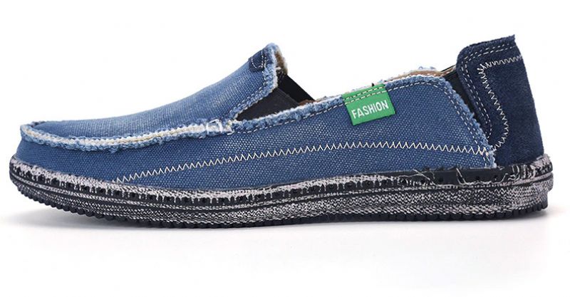 Nathan Męskie Mokasyny Modne Buty - Niebieski