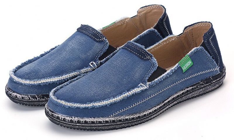 Nathan Męskie Mokasyny Modne Buty - Niebieski