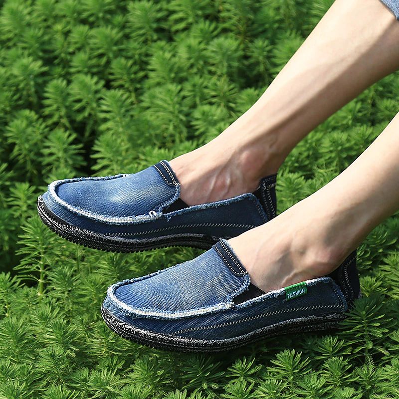 Nathan Męskie Mokasyny Modne Buty - Niebieski