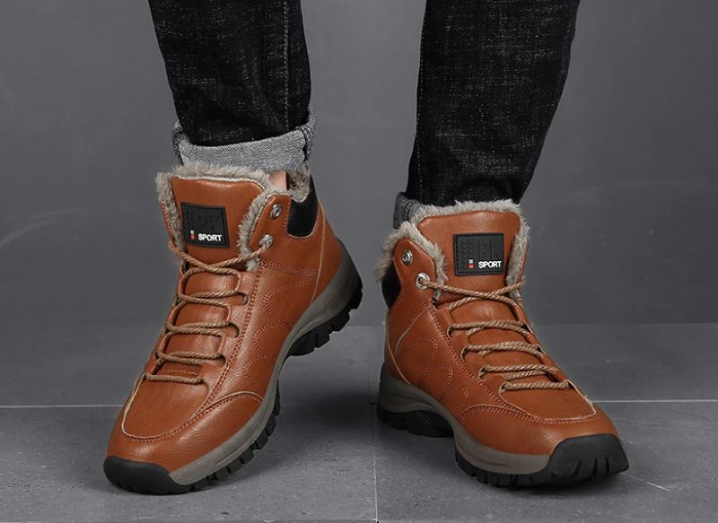 Ned Męskie Buty Zimowe - Brązowy Futro