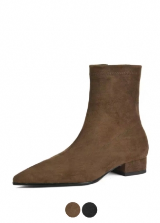 Nina Damskie Buty Za Kostkę Ze Skóry Zamszowej