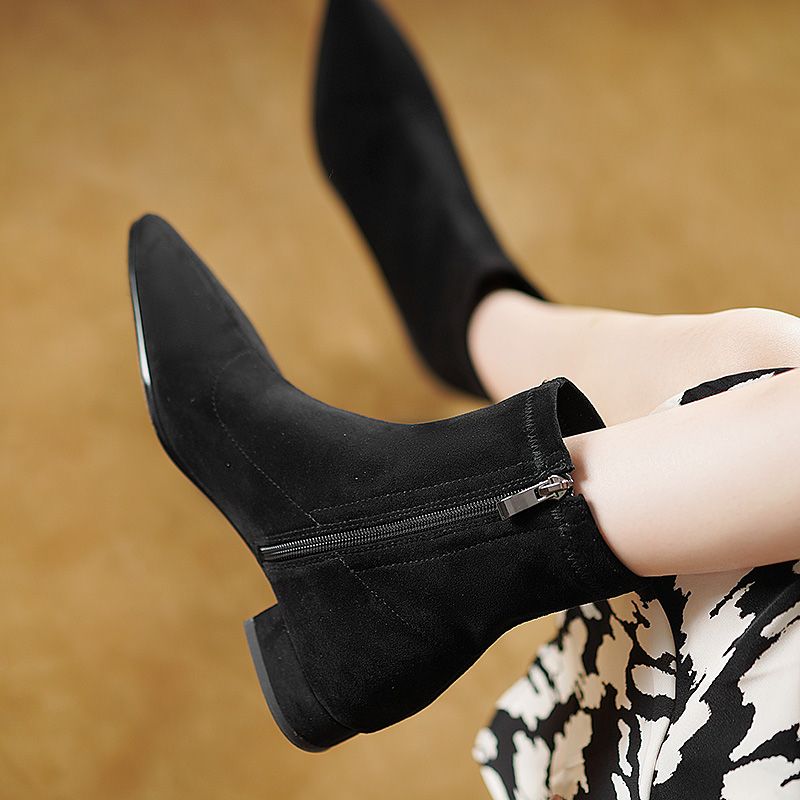 Nina Damskie Buty Za Kostkę Ze Skóry Zamszowej - Brązowy
