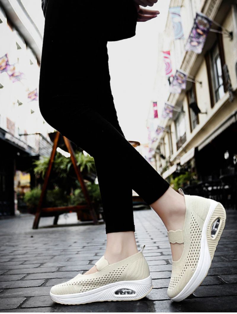 Ninoska Damskie Buty Platformowe Wsuwane Czarne - Czarny