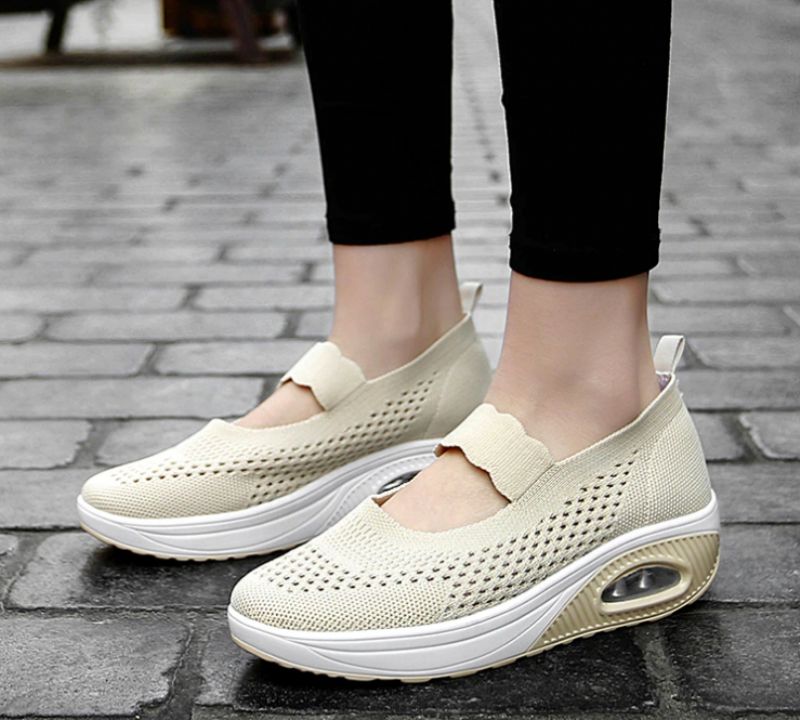 Ninoska Damskie Buty Platformowe Wsuwane Czarne - Czarny