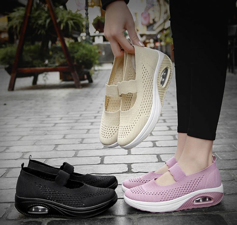 Ninoska Damskie Buty Platformowe Wsuwane Czarne - Czarny