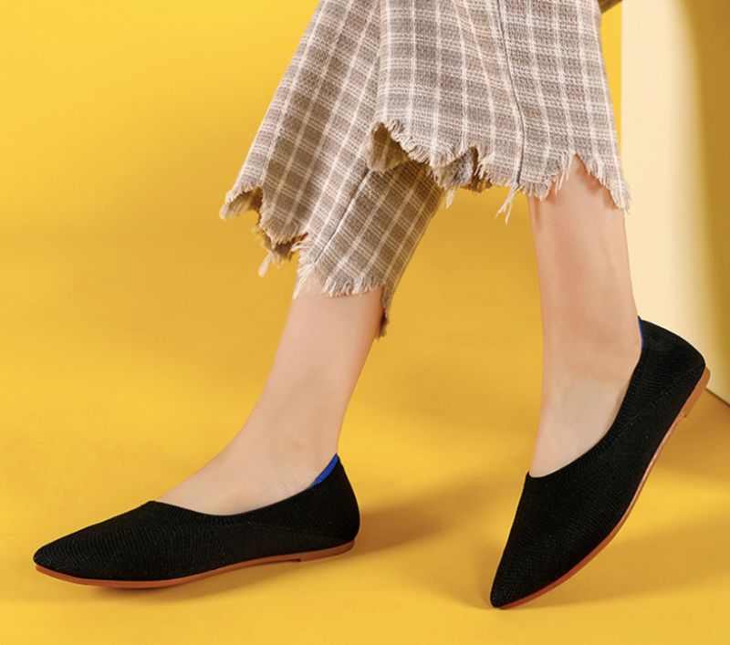 Ninsar Damskie Płaskie Buty - Czerwony wino
