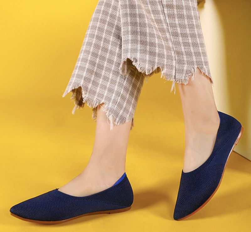 Ninsar Damskie Płaskie Buty - Czerwony wino