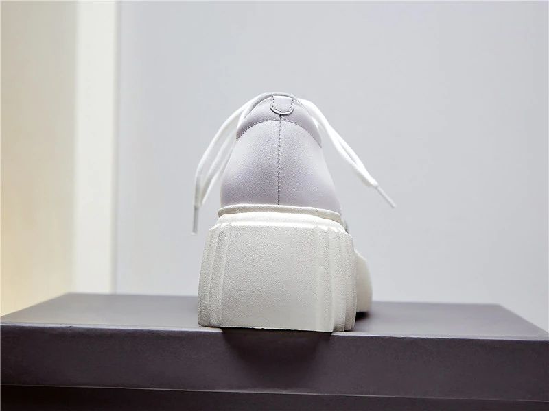 Nix Damskie Buty Typu Oxford Na Platformie - Srebrny