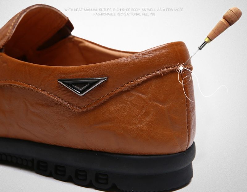 Noah Męskie Mokasyny Eleganckie Buty - Kawa