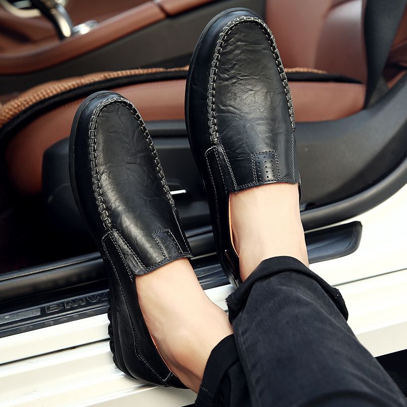 Noah Męskie Mokasyny Eleganckie Buty - Kawa