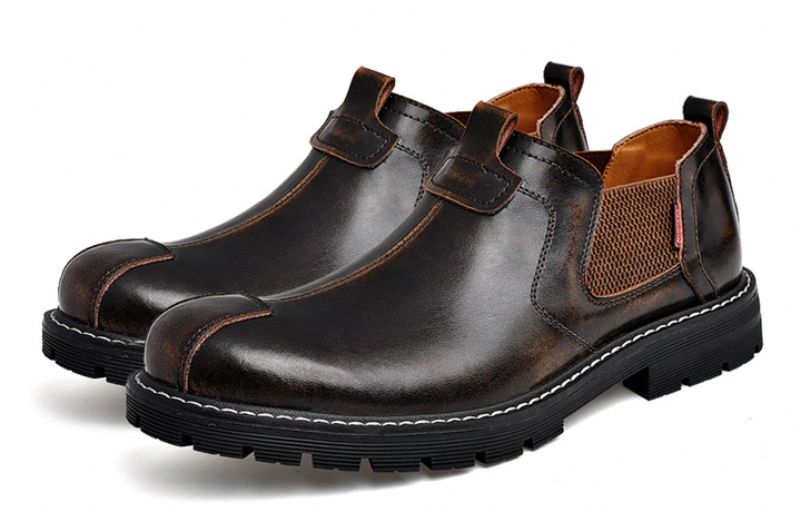 Noe Męskie Slip-on Oxford - Czarny