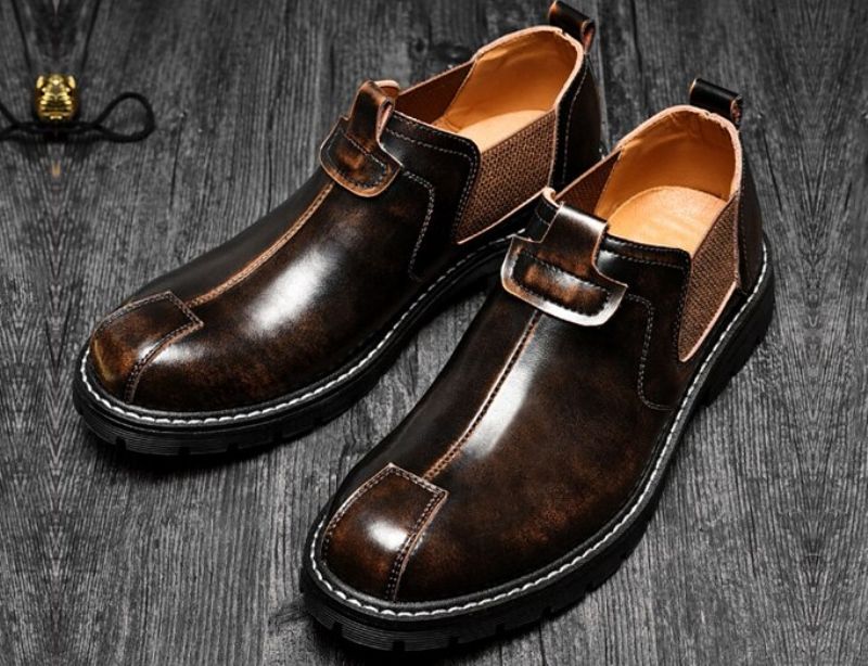 Noe Męskie Slip-on Oxford - Czarny