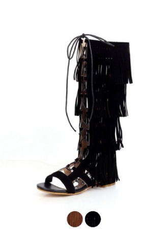 Noema Damskie Gladiatorki Do Kolan Czarne Buty