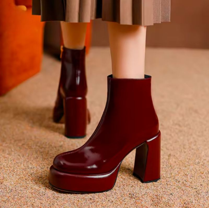 Norys Damskie Buty Typu Platform Dress Boots - Czarny