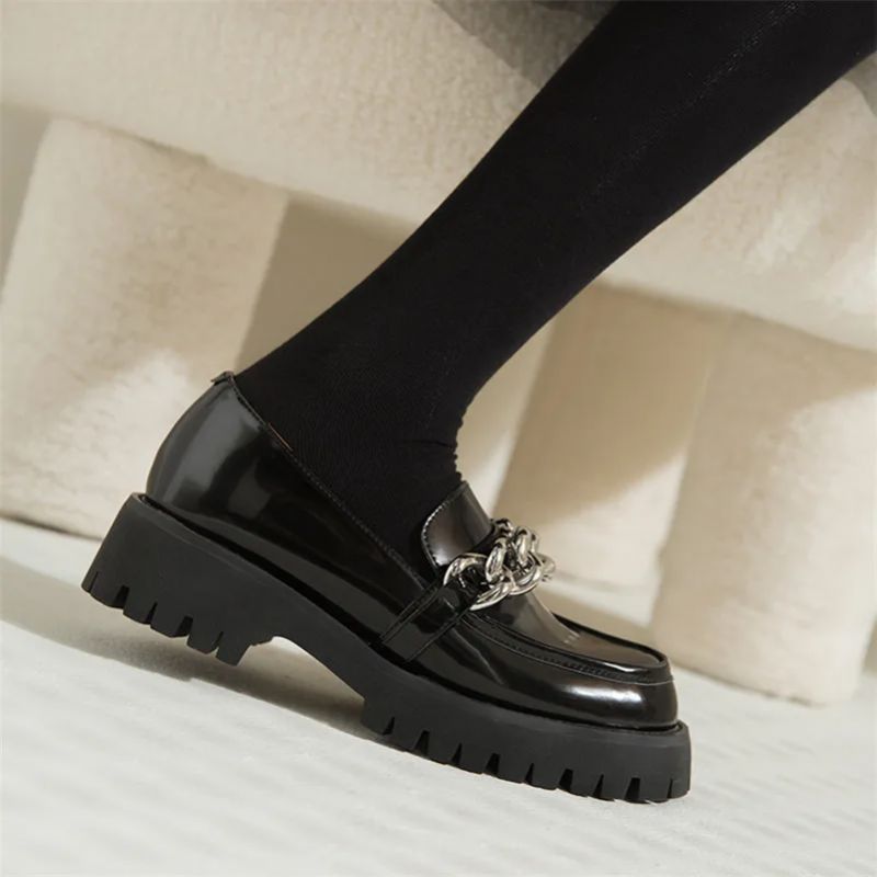 Nuria Damskie Buty Typu Platform - Czarny