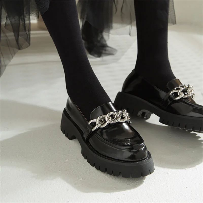 Nuria Damskie Buty Typu Platform - Czarny