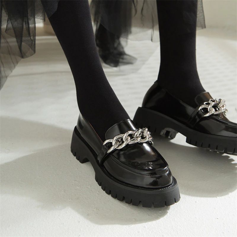 Nuria Damskie Buty Typu Platform - Czarny