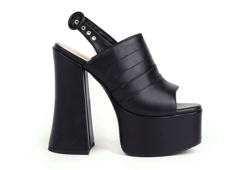 Olena Damskie Buty Na Platformie - Czarny