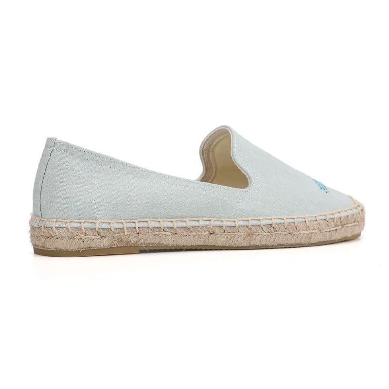 Olga Damskie Embroidery Espadrilles - Niebieski