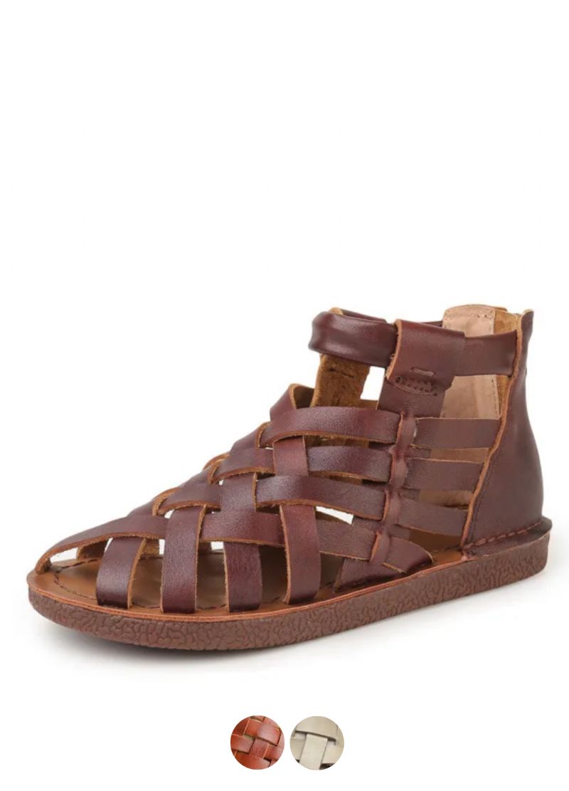Olivia Damskie Sandały Skórzane Casual