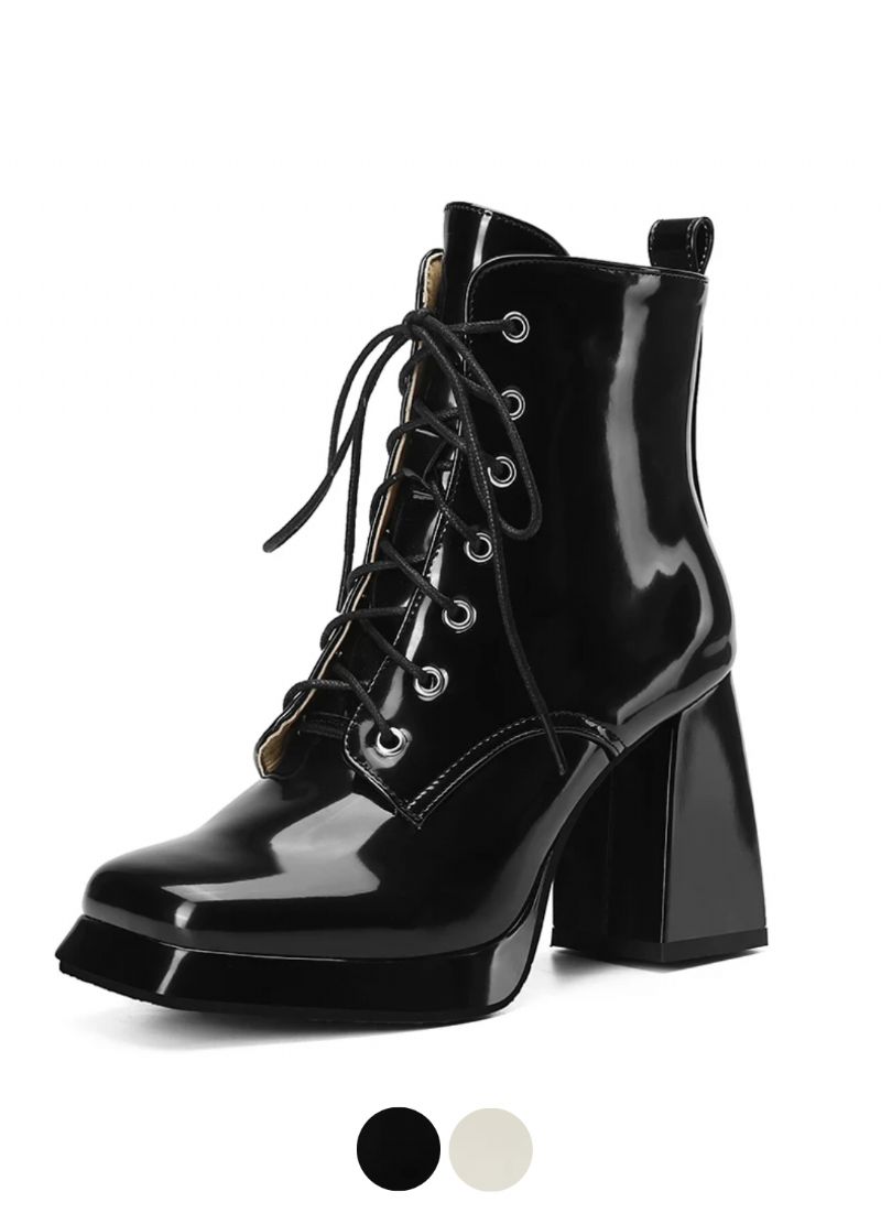 Ophelia Damskie Buty Typu High Heel Lace Up Dress Boots