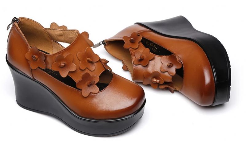 Oriana Damskie Buty Na Platformie - Czarny
