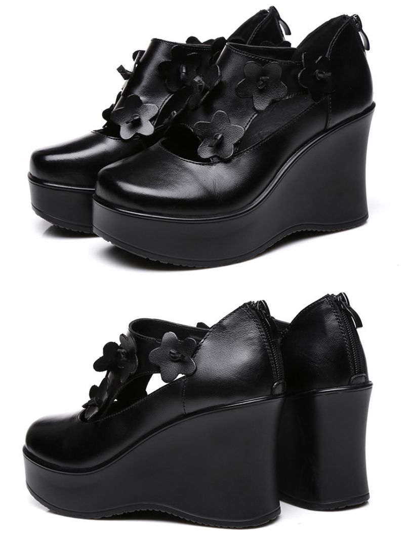 Oriana Damskie Buty Na Platformie - Czarny