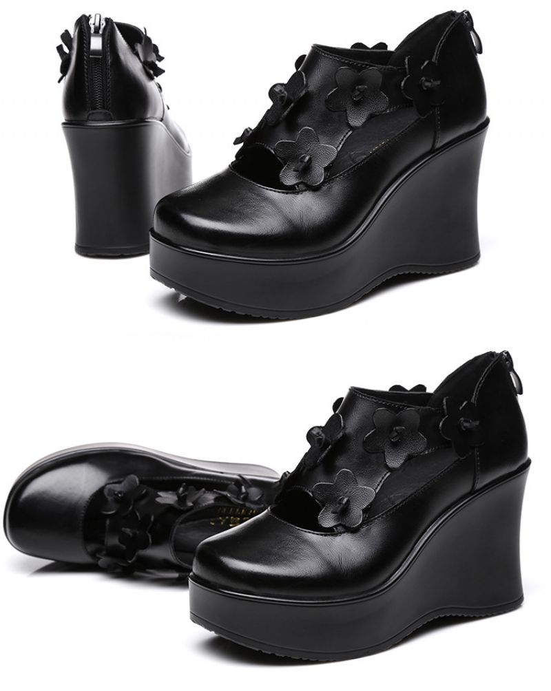 Oriana Damskie Buty Na Platformie - Czarny