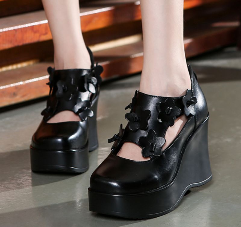 Oriana Damskie Buty Na Platformie - Czarny