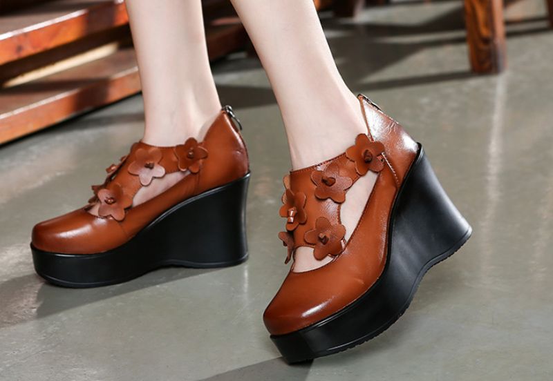Oriana Damskie Buty Na Platformie - Czarny