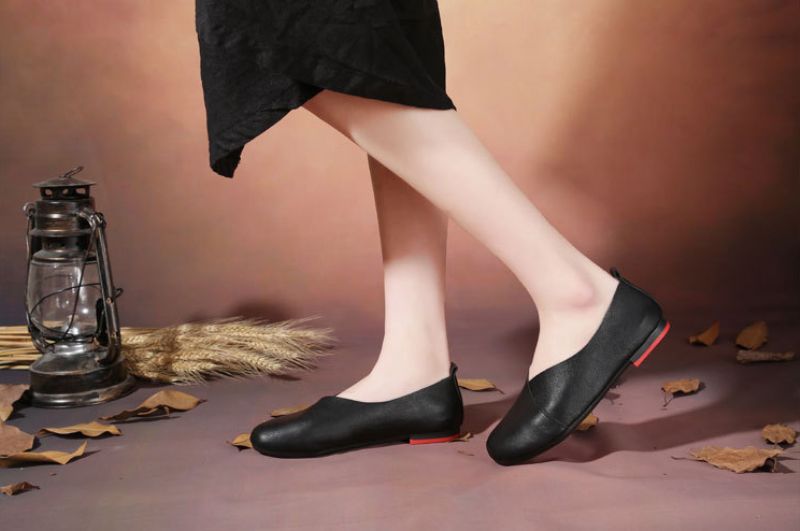 Oriol Damskie Płaskie Buty - Zielony