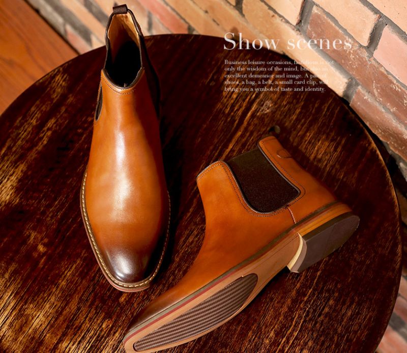 Osvald Buty Chelsea Męskie - Brązowy