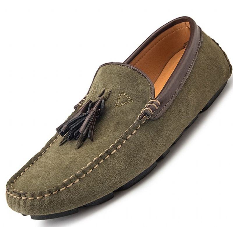 Otamendi Męskie Mokasyny Buty Codzienne - Oliwkowy