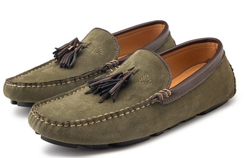 Otamendi Męskie Mokasyny Buty Codzienne - Oliwkowy