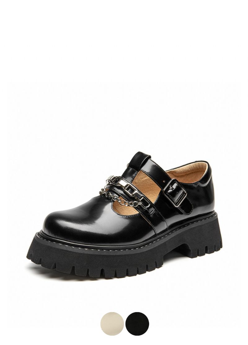 Oz Damskie Skórzane Buty Na Platformie