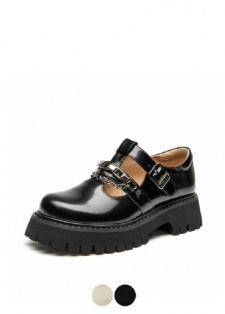 Oz Damskie Skórzane Buty Na Platformie