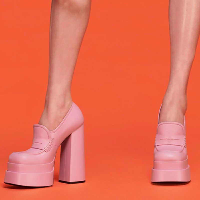 Pandora Damskie Buty Na Platformie Obcasy - Czarny