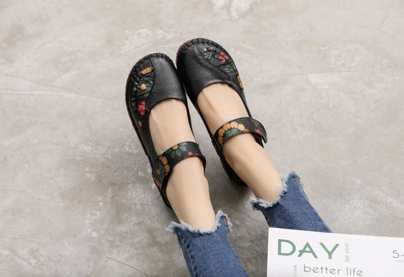 Pausini Damskie Płaskie Buty - Onyks