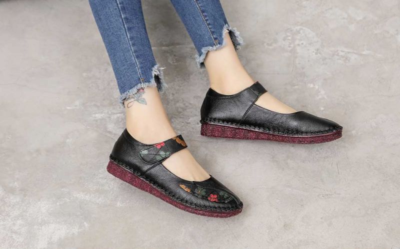 Pausini Damskie Płaskie Buty - Onyks