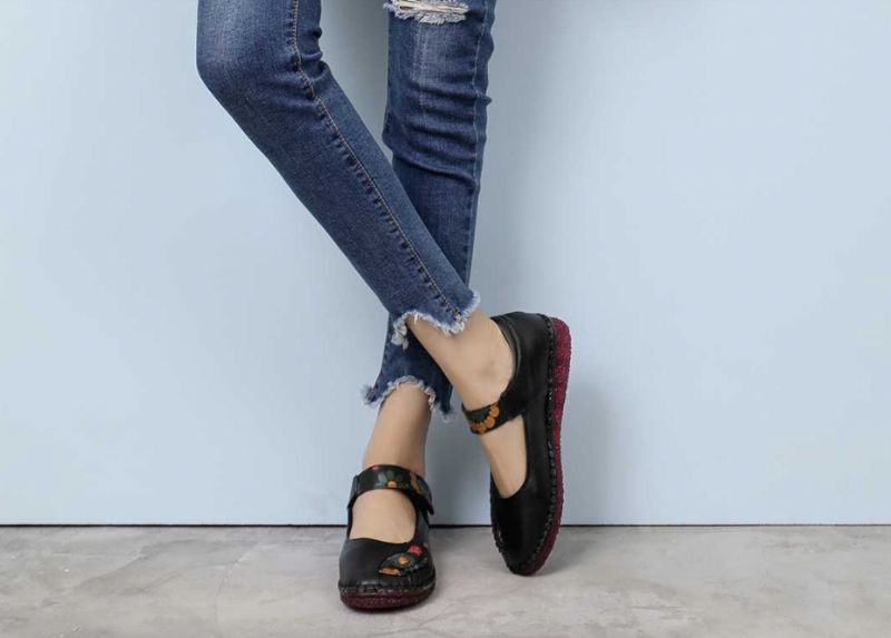 Pausini Damskie Płaskie Buty - Onyks