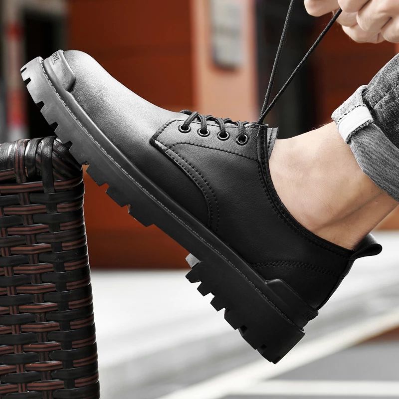 Pelaez Męskie Buty Casualowe Oxford - Czarny