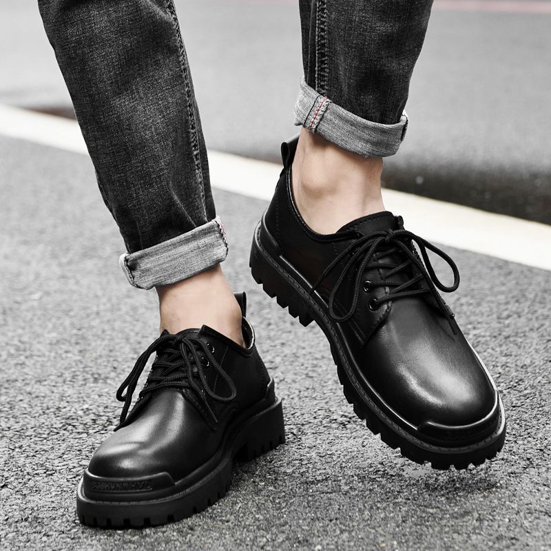 Pelaez Męskie Buty Casualowe Oxford - Czarny