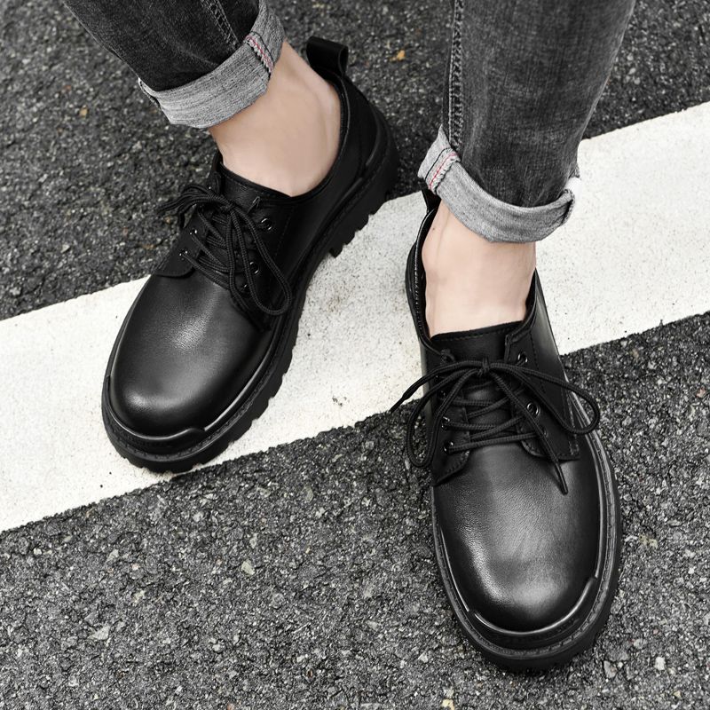 Pelaez Męskie Buty Casualowe Oxford - Czarny