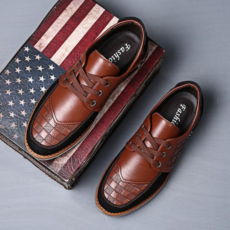 Peña Męskie Buty Casualowe Oxford - Brązowy