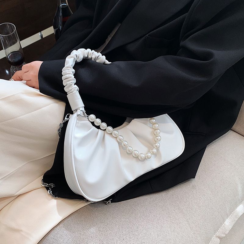 Perla Damska Mała Luksusowa Torebka Typu Crossbody - Czarny