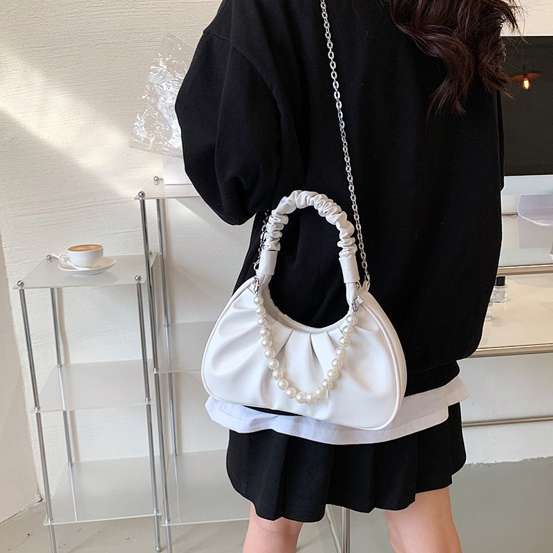 Perla Damska Mała Luksusowa Torebka Typu Crossbody - Czarny