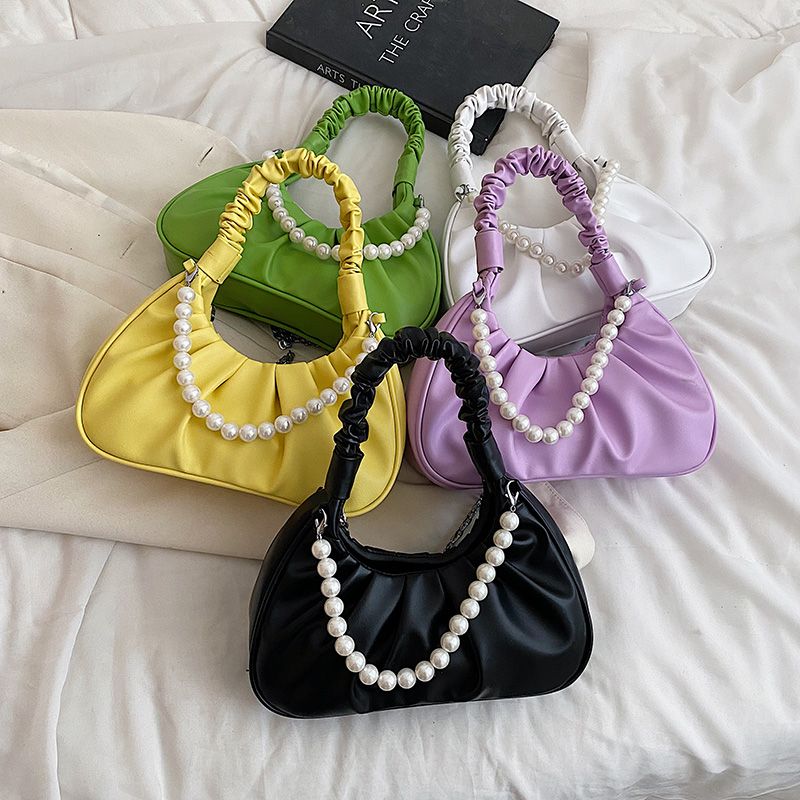 Perla Damska Mała Luksusowa Torebka Typu Crossbody - Czarny