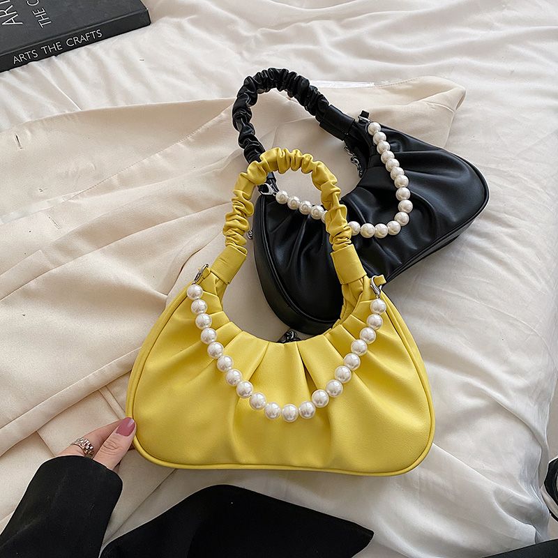 Perla Damska Mała Luksusowa Torebka Typu Crossbody - Czarny